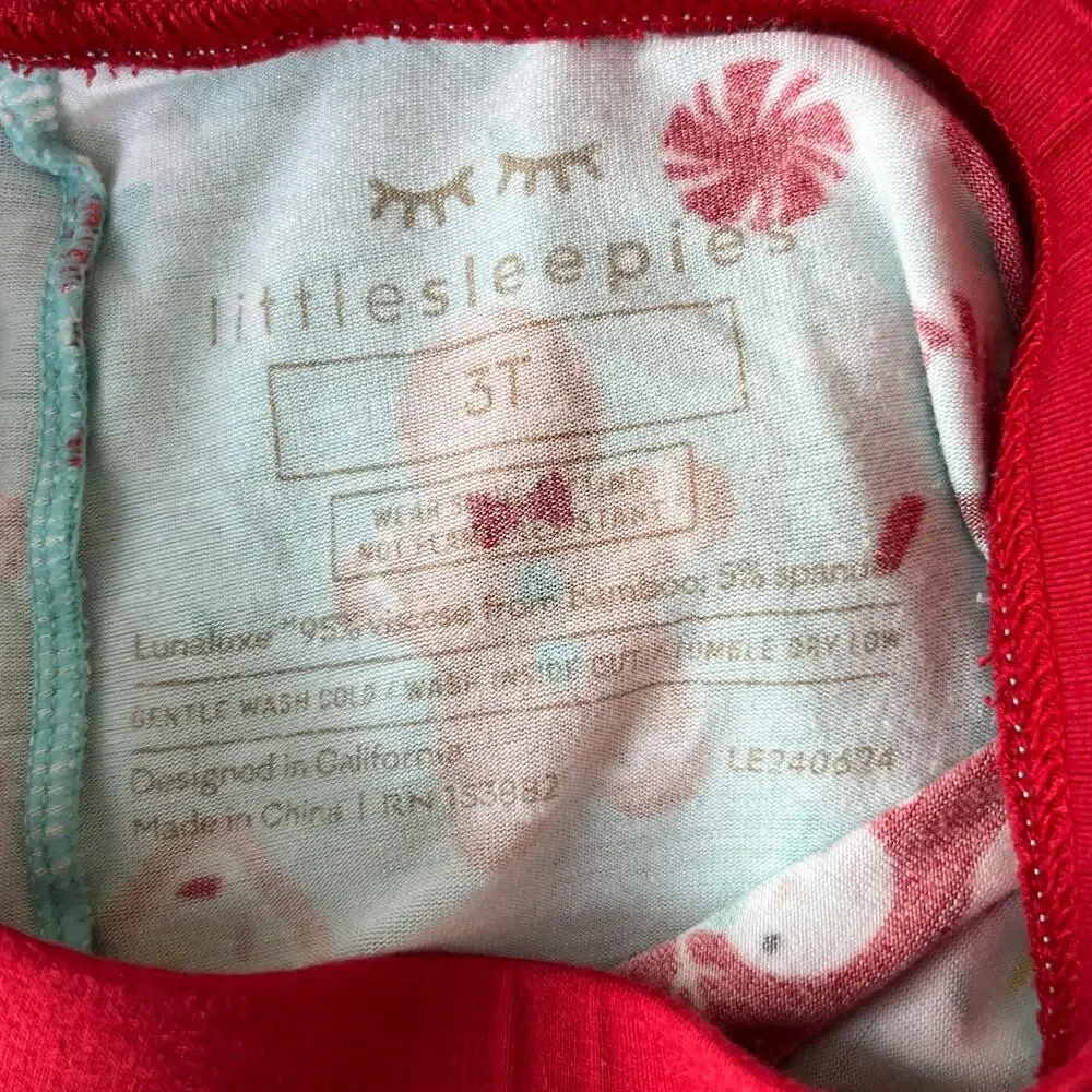 Little Sleepies Bamboo Holiday Gingerbread Mug Print Pajama Pants 3T